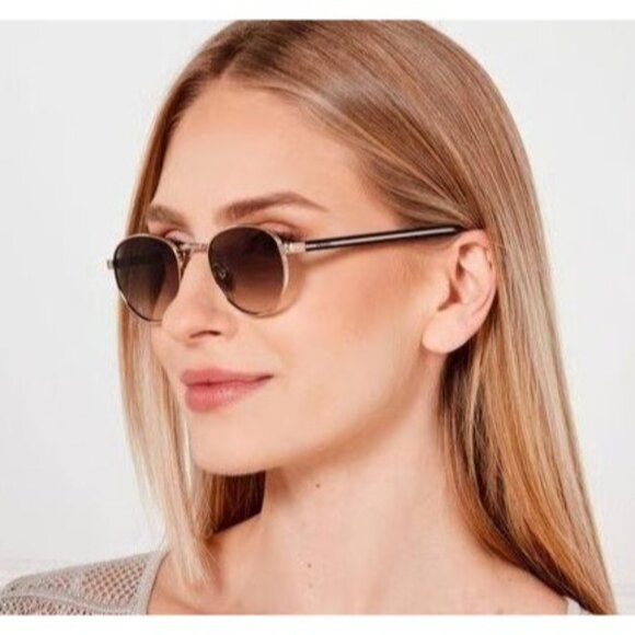 NEW PRADA SUNGLASSES PRB52S ZVN0A6 WOMEN GOLD PR B52S ZVN0A6 SPR B52